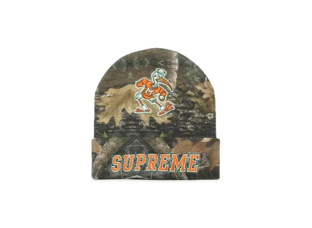 Supreme x Mitchell & Ness NCAA Beanie "Leaves"
