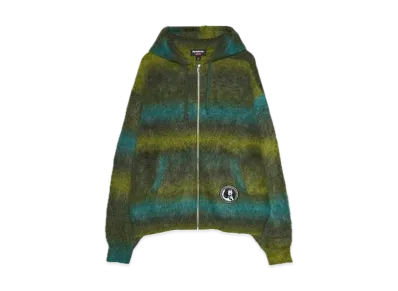 Supreme x HYSTERIC GLAMOUR Mohair Zip Up Hooded Sweater "Olive"