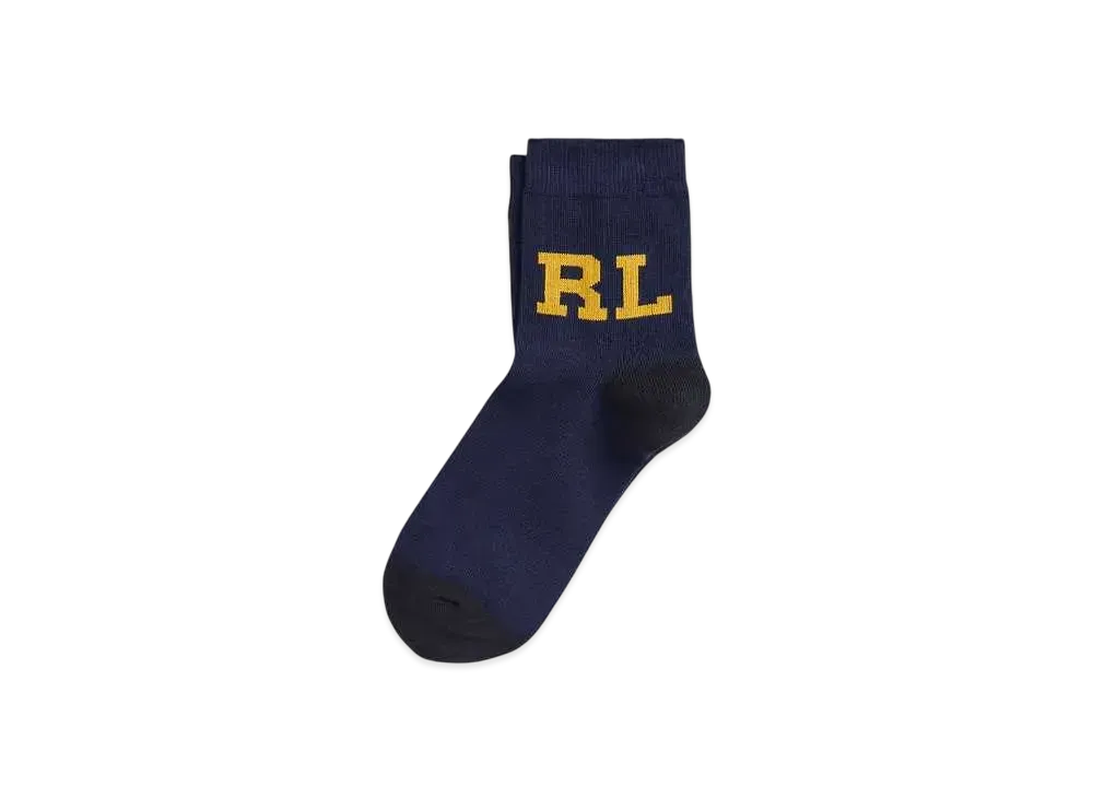 Polo Ralph Lauren Monogram Quarter Crew Socks "Navy"