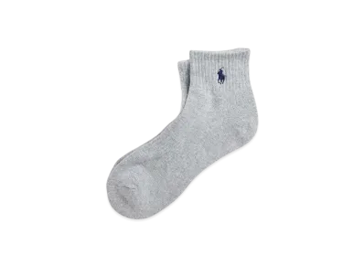 Polo Ralph Lauren Cotton Blend Quarter Crew Socks "Gray"