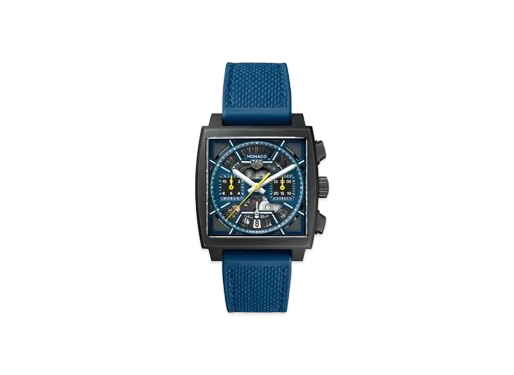 TAG Heuer Monaco Chronograph "Dark Blue/Yellow" CBL2188.FT6261