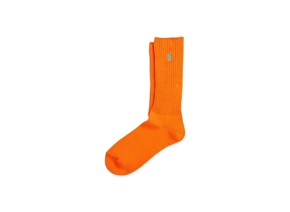 Polo Ralph Lauren Cotton Blend Crew Socks "Orange"