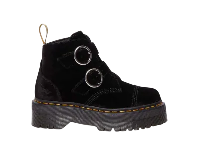 Dr.Martens Women's Vegan DEVON 2 Strap Boots "Black"