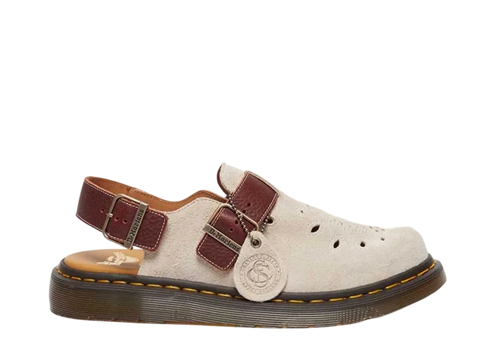 Dr.Martens MIE Jorge Buckle Mules "Light Fawn/Mid Tan"