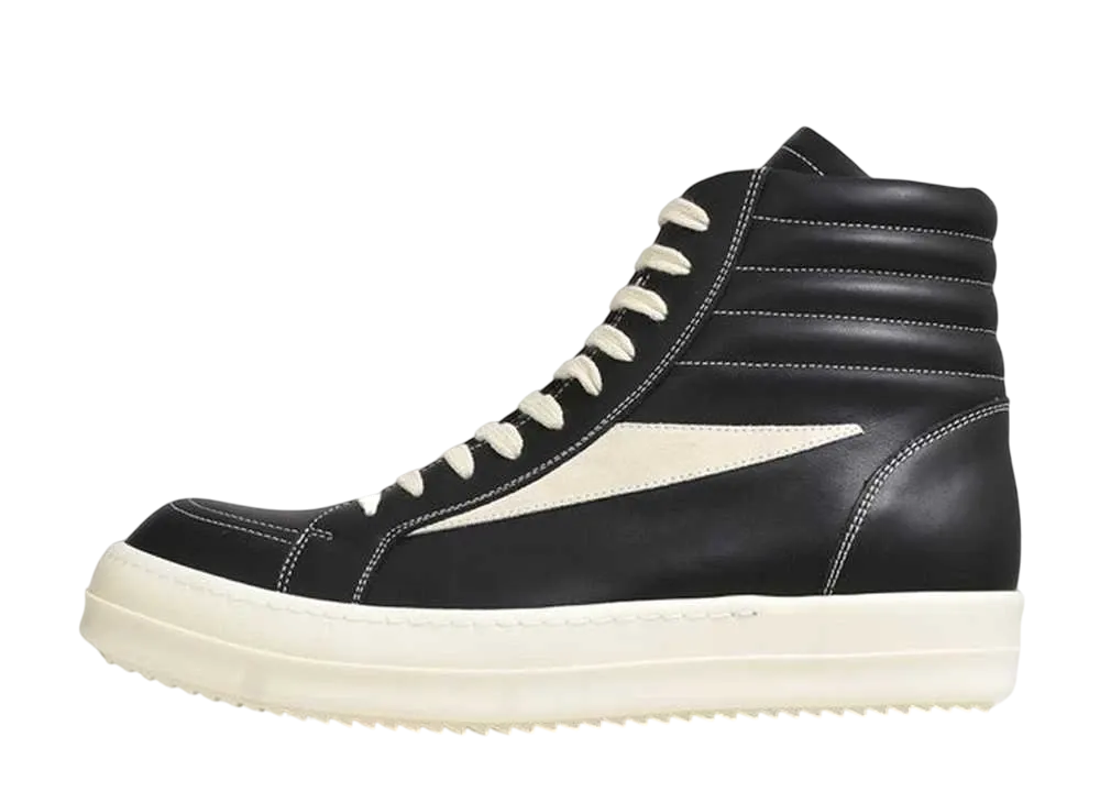 Rick Owens High Vintage Sneak "Black/Milk"