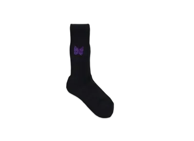 NEEDLES Merino Wool Pile Socks "Black" PU066