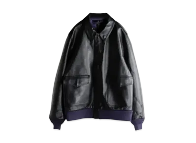 NEEDLES A-2 Flight Jacket Cowhide Leather "Black" PU082