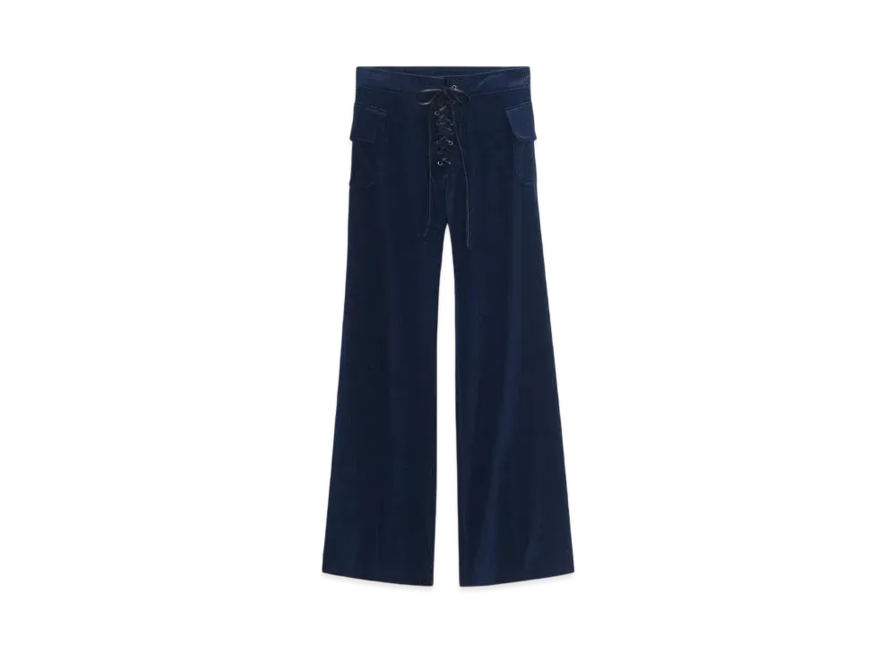 ZARA x Kate Moss Velvet Pants "Blue"