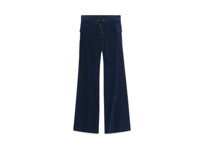 ZARA x Kate Moss Velvet Pants "Blue"