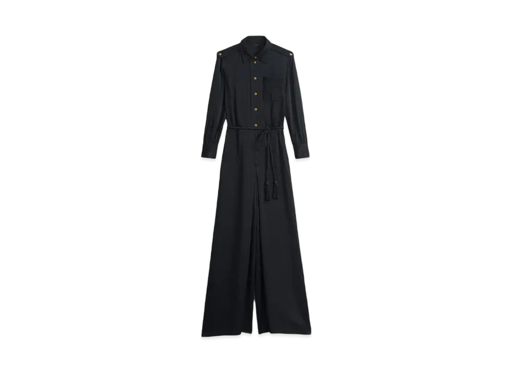 ZARA x Kate Moss Palazzo Jumpsuit with Belt "Black"