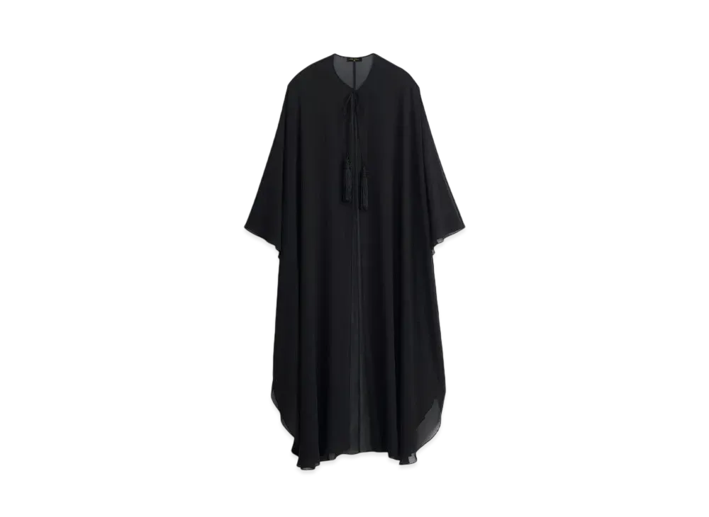 ZARA x Kate Moss Long Tassel Cape "Black"