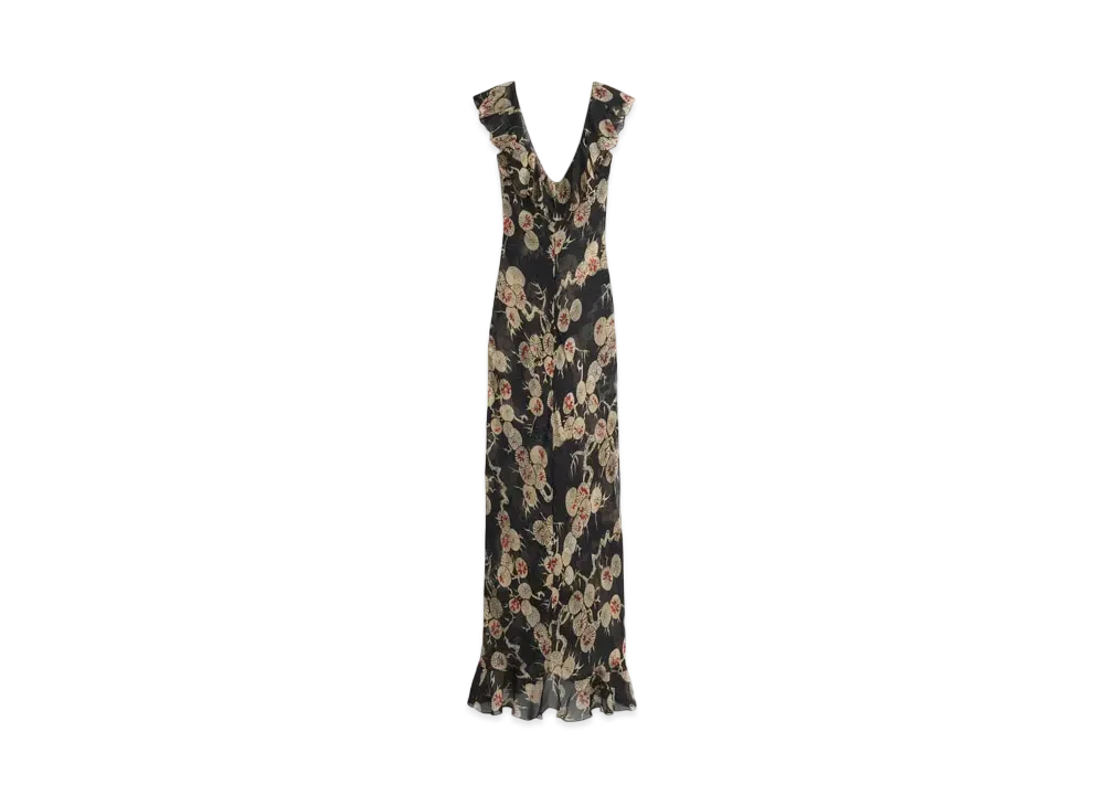 ZARA x Kate Moss Multi Position Print One Piece "Red"