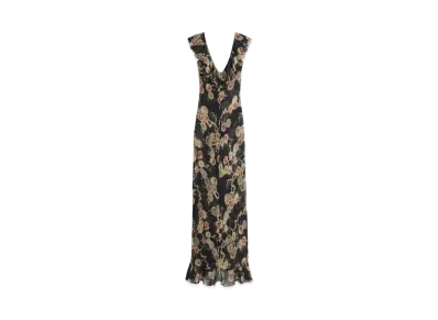 ZARA x Kate Moss Multi Position Print One Piece "Red"