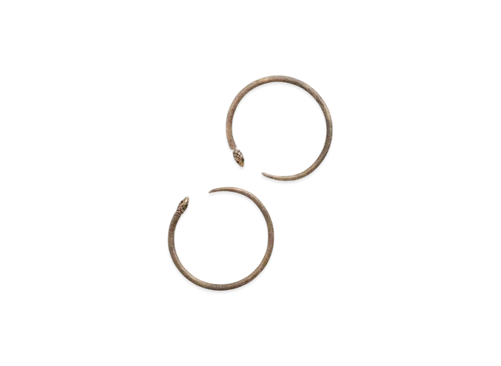 ZARA x Kate Moss Snake Print Hoop Pierce "Gold"