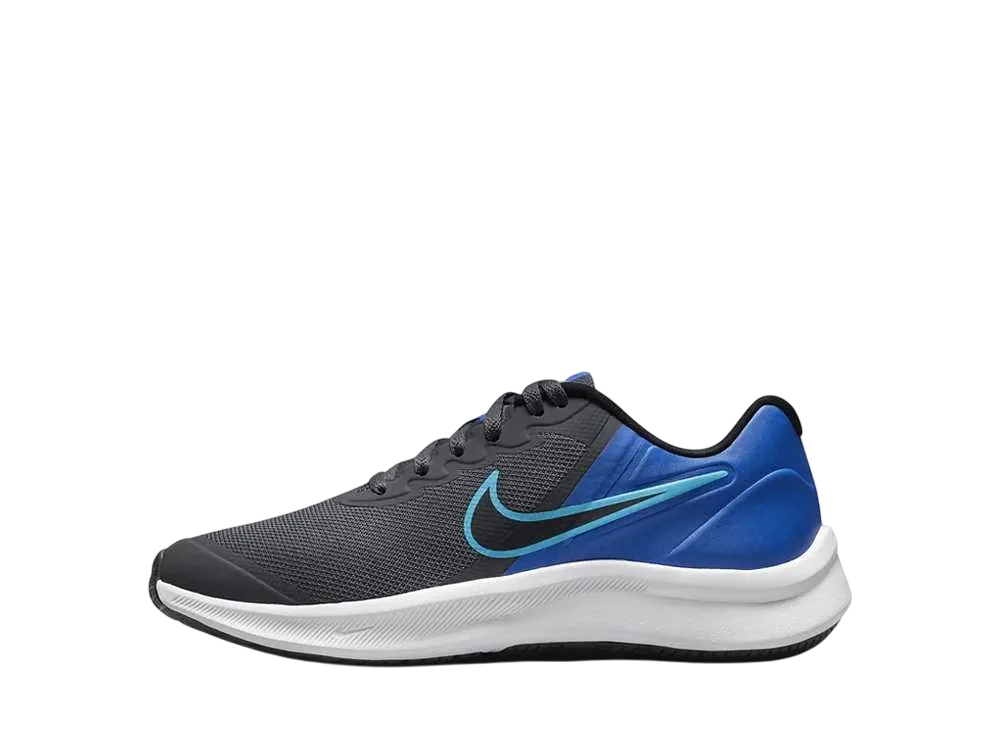 ナイキ GS スターランナー3 "アイアングレー/ブルーライトニング/レーサーブルー/ブラック"