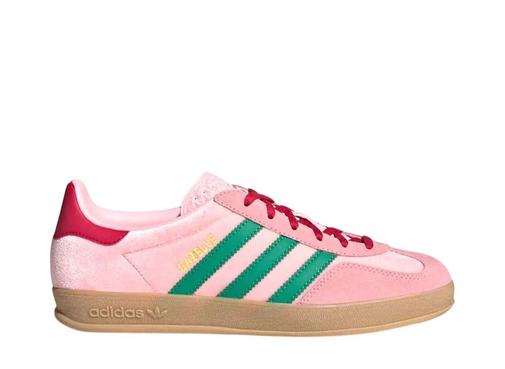 adidas Women's Gazelle Indoor "Court Green/Glow Pink/Gum"