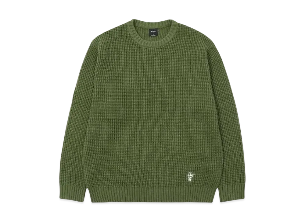 HUF Winter 24 1984 Crewneck Sweater "Pesto"