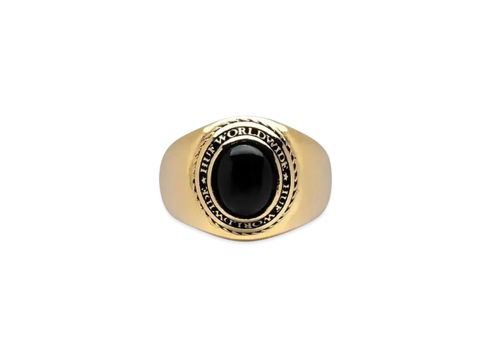 HUF Winter 24 Oval Stone Ring "Gold"