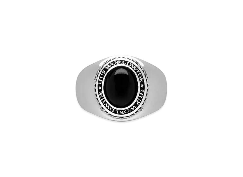HUF Winter 24 Oval Stone Ring "Silver"