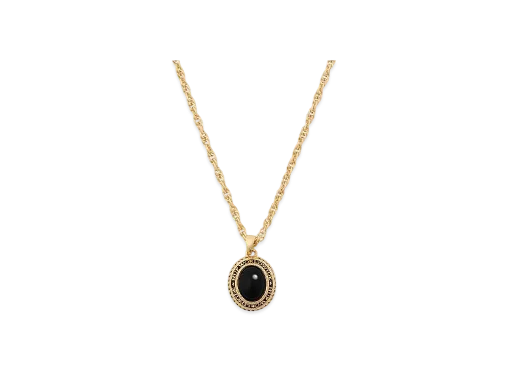 HUF Winter 24 Oval Stone Necklace "Gold"