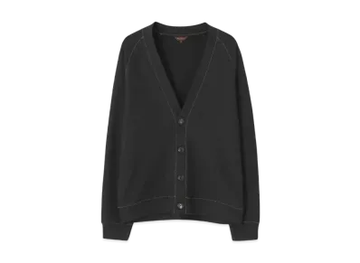 Paul Smith Zigzag Stitch Cardigan Cut And Sew "Black"