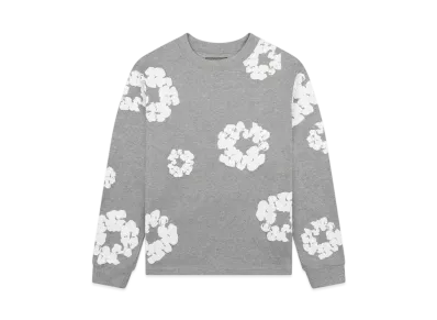 DENIM TEARS Long Sleeve Cotton Wreath Tee "Grey"