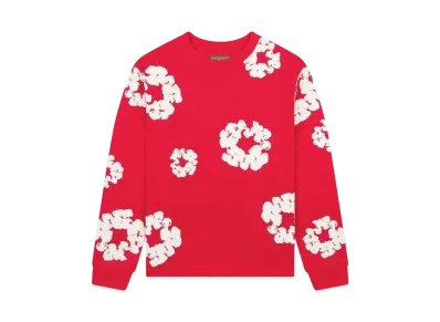 DENIM TEARS Long Sleeve Cotton Wreath Tee "Red"