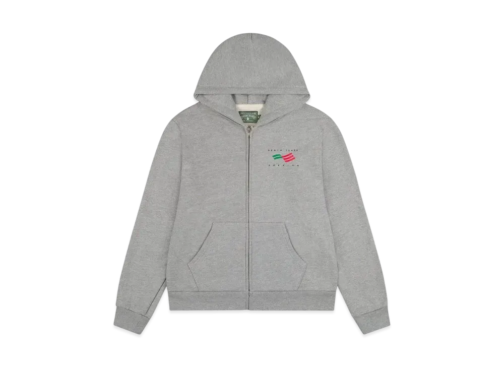 DENIM TEARS America Sportswear Zip Hoodie "Grey"