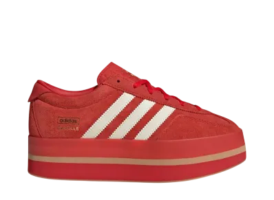 adidas Women's Gazelle Stack "Red/Cream White/Gold Metallic"
