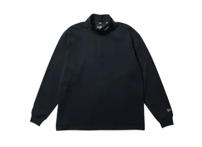 NEW ERA Performance Apparel Long Sleeve Oversized Half-Zip Performance T-Shirt "Black"