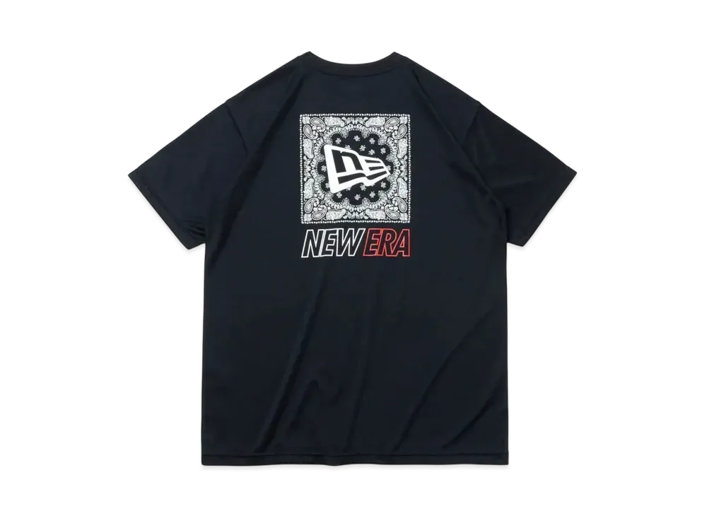 NEW ERA Performance Apparel Short Sleeve Tech T-Shirt Rear Paisley Logo "Navy"