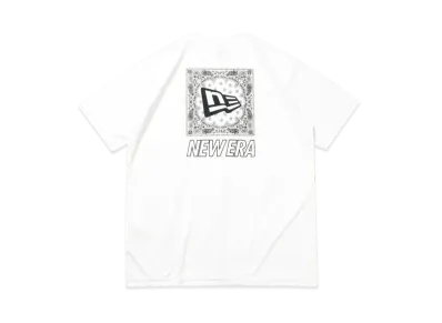 NEW ERA Performance Apparel Short Sleeve Tech T-Shirt Rear Paisley Logo "White"
