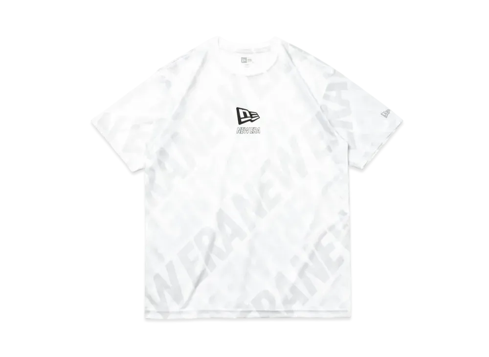 NEW ERA Performance Apparel Short Sleeve Tech T-shirt All-Over Logo "White"