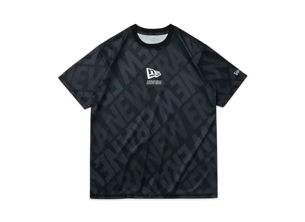 NEW ERA Performance Apparel Short Sleeve Tech T-shirt All-Over Logo "Black"