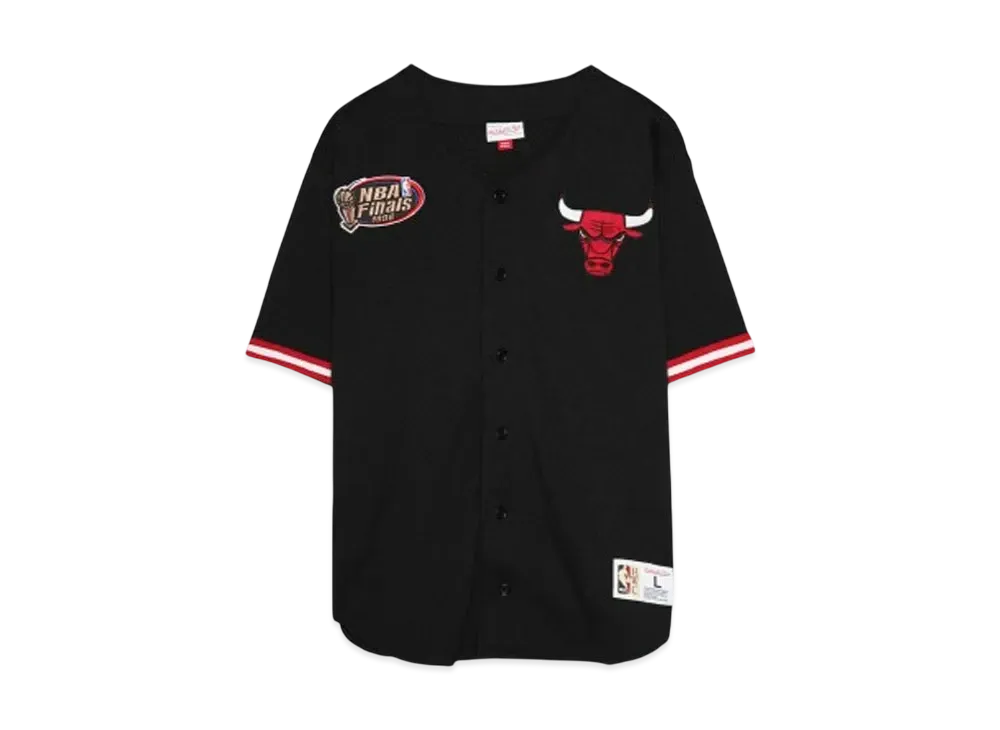 Mitchell&Ness NBA GAMETIME MESH BUTTON FRONT VINTAGE LOGO BULLS "BLACK"