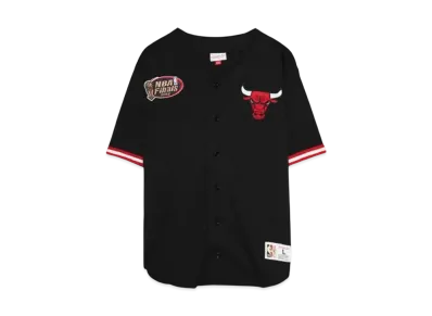Mitchell&Ness NBA GAMETIME MESH BUTTON FRONT VINTAGE LOGO BULLS "BLACK"