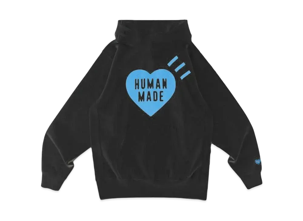 HUMAN MADE Heart Heavyweight Hoodie Offline Store / Blue "Black"