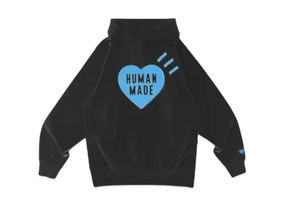 HUMAN MADE Heart Heavyweight Hoodie Offline Store / Blue "Black"