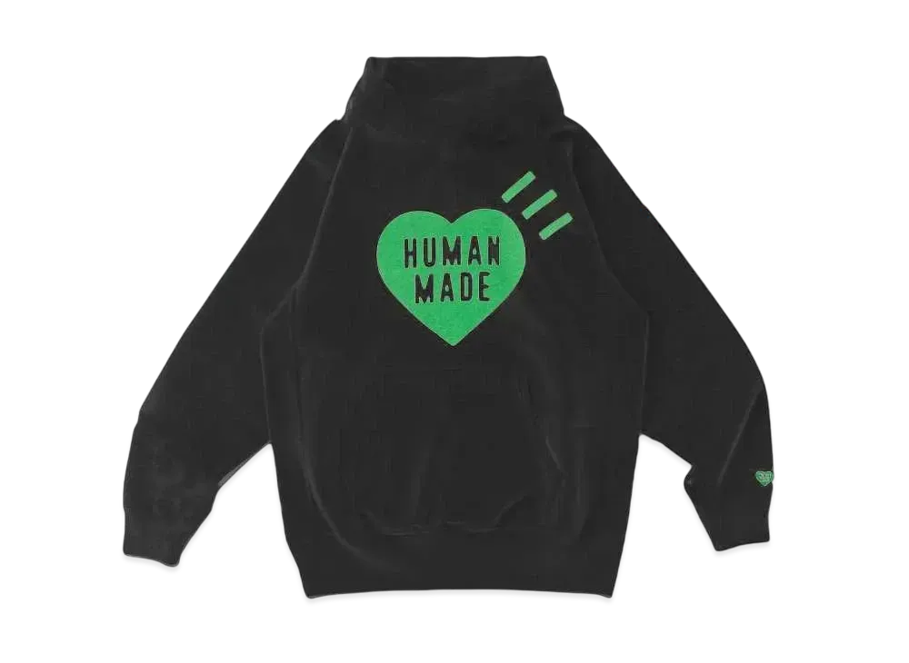 HUMAN MADE Heart Heavyweight Hoodie 1928 / Green "Black"