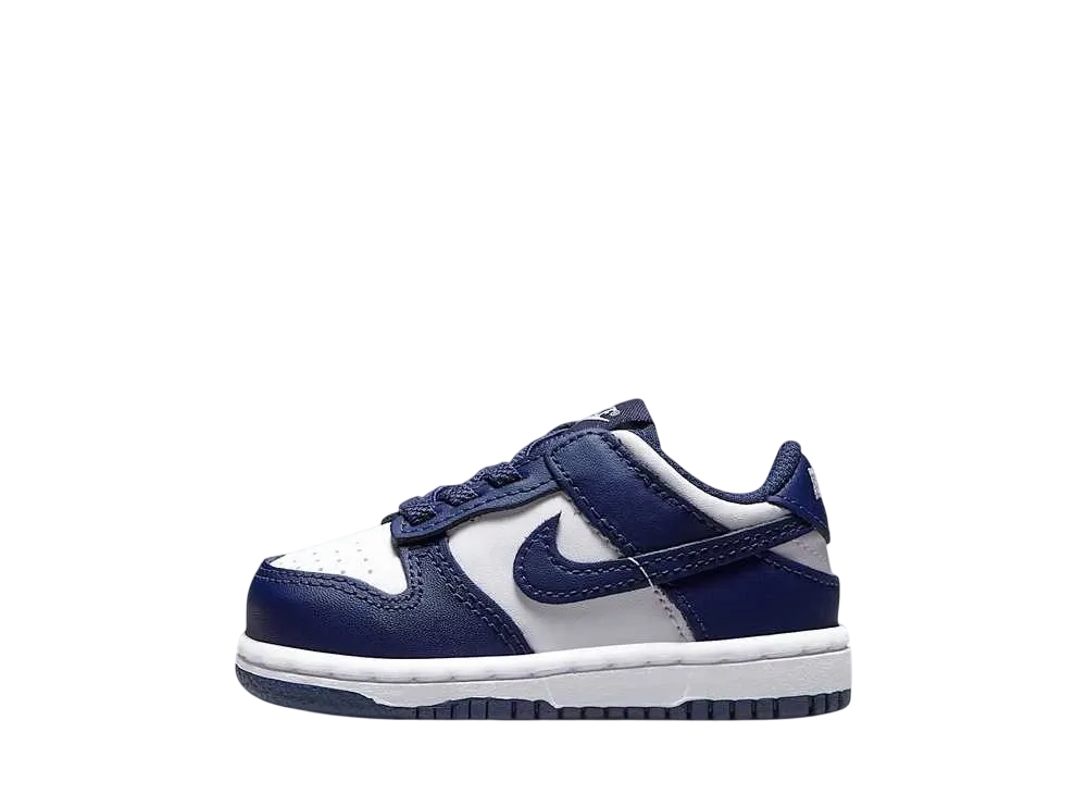 ナイキ TD ダンク ロー "ホワイト/ホワイト/ミッドナイトネイビー" (キッズ)