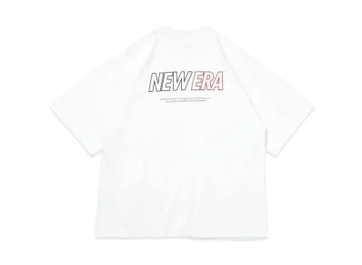 NEW ERA Performance Apparel Short Sleeve Oversized Performance T-shirt Word Mark Logo "White/Tricolor"