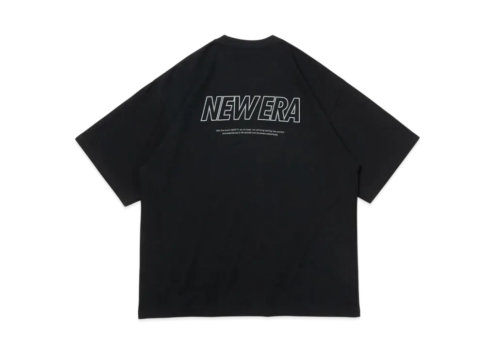 NEW ERA Performance Apparel Short Sleeve Oversized Performance T-shirt Word Mark Logo "Black/Gray"