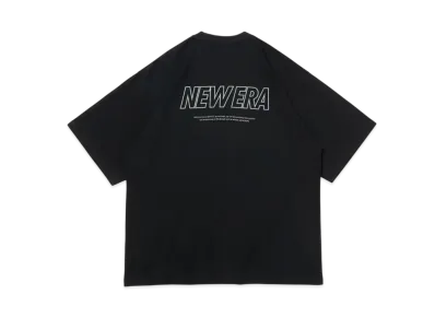 NEW ERA Performance Apparel Short Sleeve Oversized Performance T-shirt Word Mark Logo "Black/Gray"