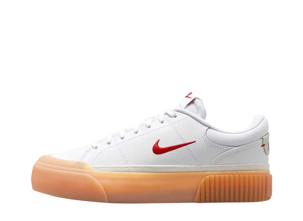 Nike Women's Court Legacy Lift "White/Gum Yellow/Sail/University Red"