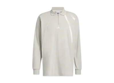 adidas Rugby Long Sleeve Polo Shirt (Gender Neutral) "Putty Grey"