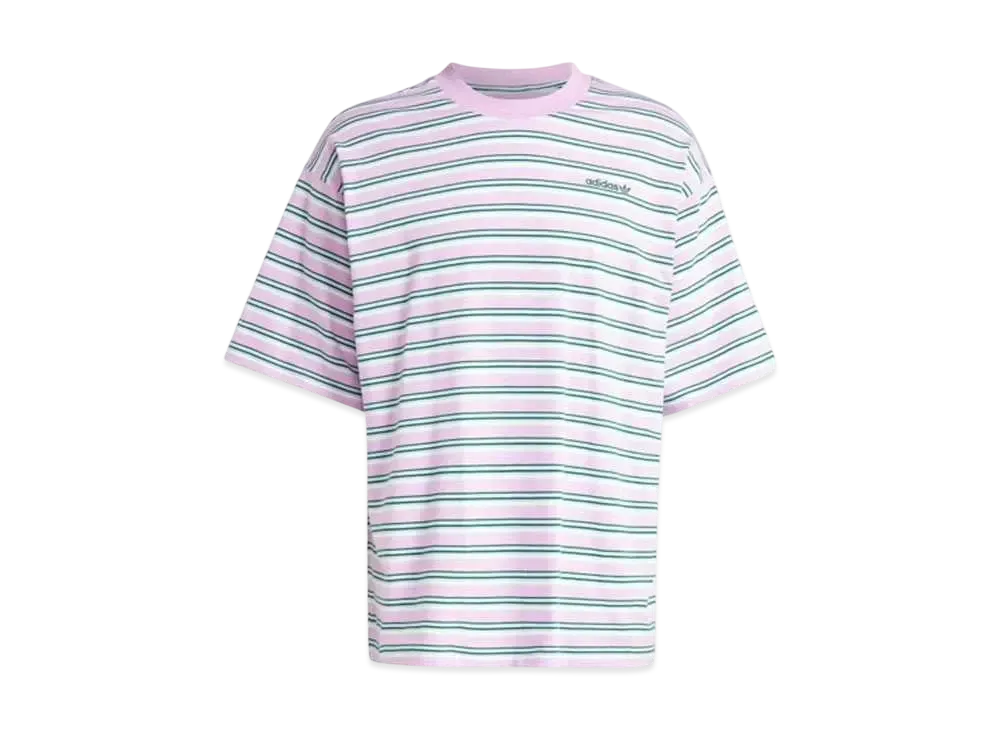 adidas 80s Loose Striped Short Sleeve T-Shirt "Bliss Lilac"