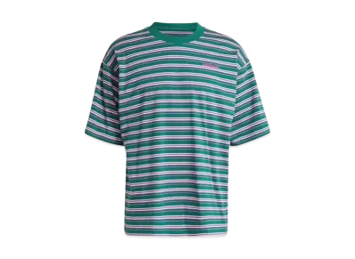 adidas 80s Loose Striped Short Sleeve T-Shirt "Collegiate Green"