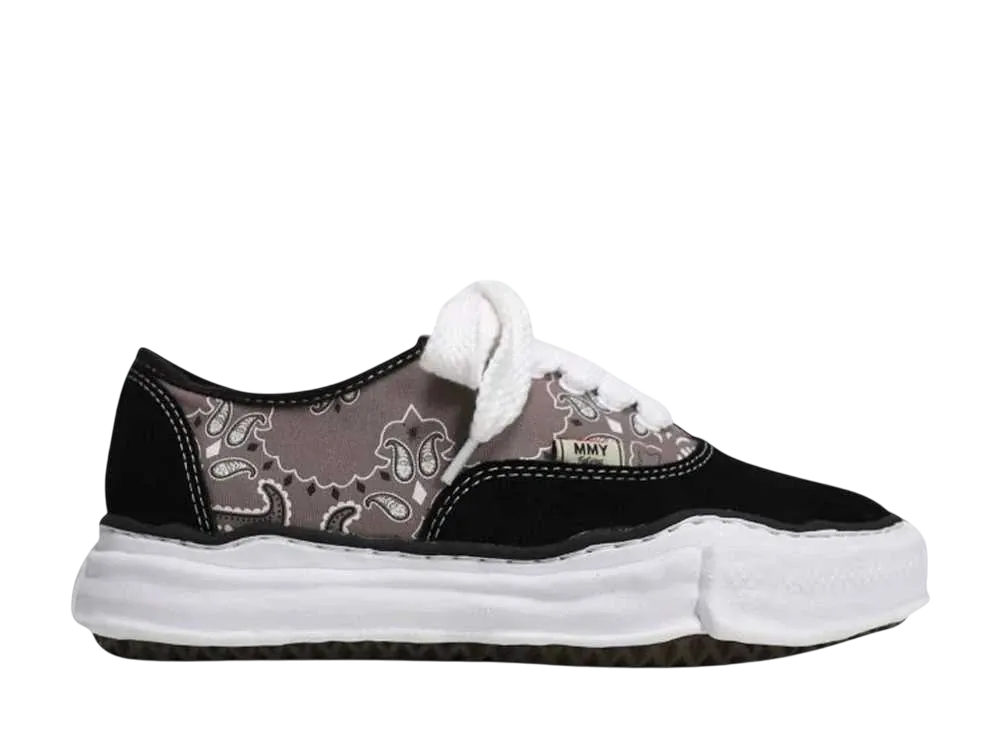 メゾンミハラヤスヒロ  エクスクルーシブ "ベイカー" OG ソール オックスフォード バンダナ スニーカー "ブラック" (A06FW737)