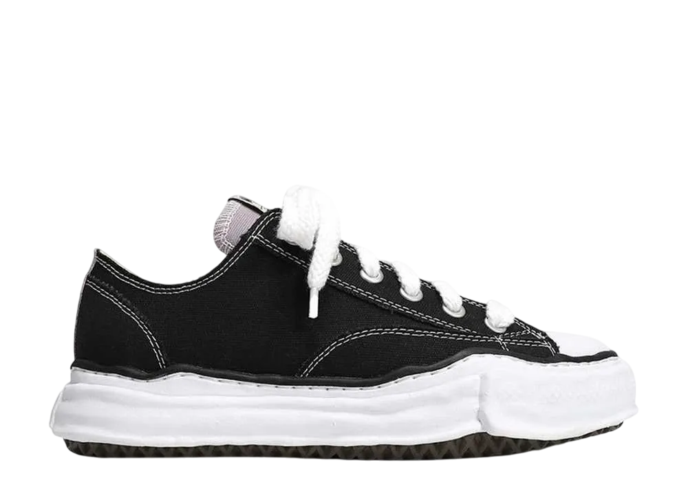 I.T × メゾンミハラヤスヒロ ピーターソン OG ソール マルチ キャンバス ロートップ スニーカー "ブラック" (C06FW709)