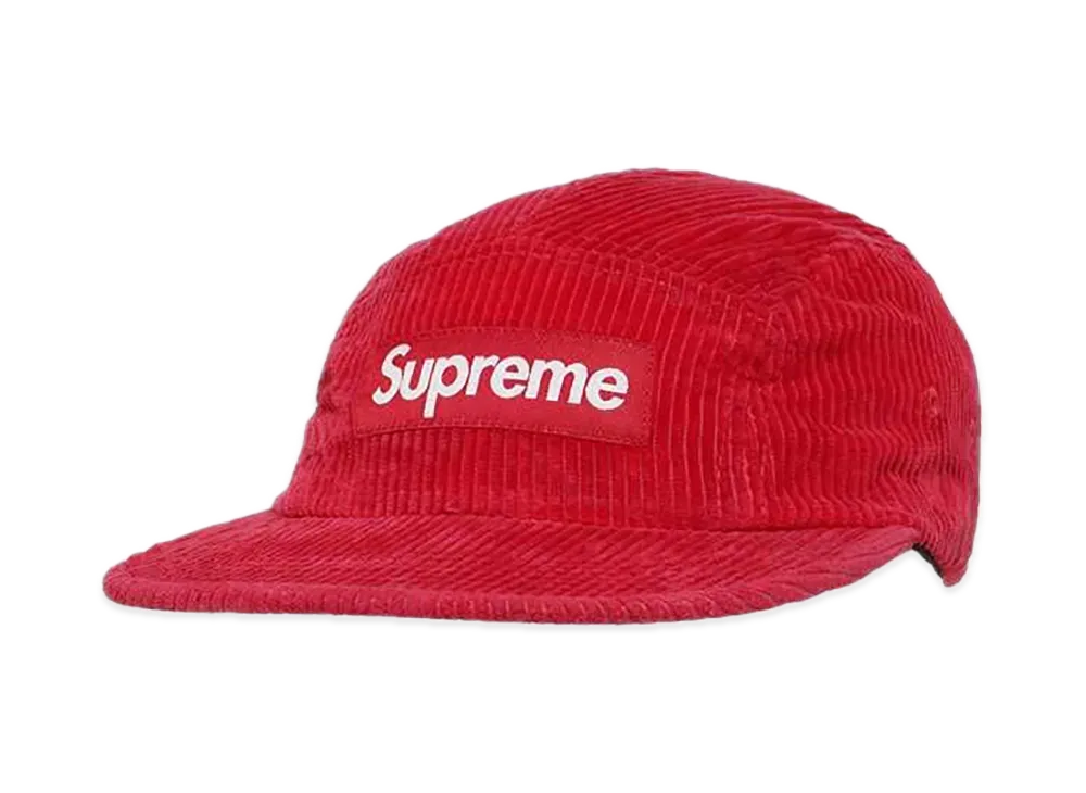 Supreme Corduroy Camp Cap "Red" (24FW)